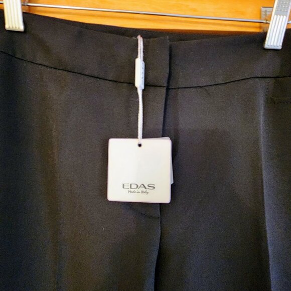 EDAS ITALY Women's Dress Black Pants Size US 14 or UK 16 NEW Stretch - Picture 5 of 16